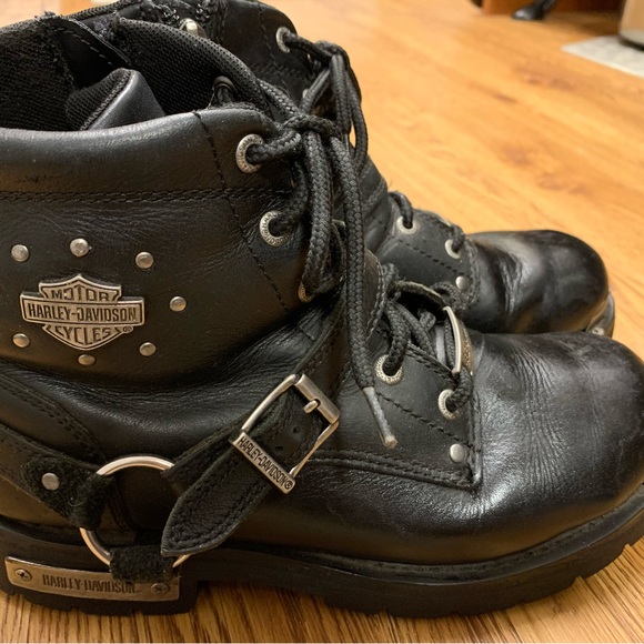 Women’s, black, Harley Davidson boots. 8.5. - Picture 8 of 9